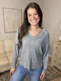 Long Sleeve Knit V-Neck Top | S - 3XL -Bee Cool Store kKEvf4fFp9njFG3mOu4sQ4sfBFP0oLl24TgKQhc3