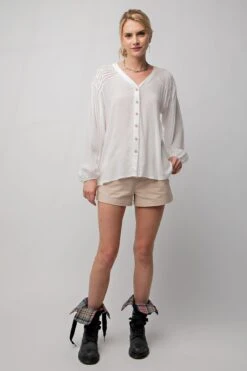 Challis Button Down Top | S - L Easel