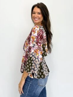 Floral Print V Neck Long Sleeve Wrap Top | S - L -Bee Cool Store nIoTLPeretYRJP2iR8UoCASiCtNLJvnejtG528Qm