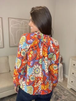 Paisley Print Bubble Sleeve Top | S-L -Bee Cool Store q5x5hvEMPbOLc5HOtsJo8YRVnfzhjRo5spyouw0w