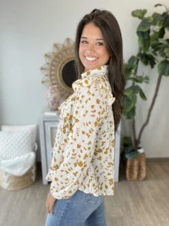 Ruffle Floral Print Long Sleeve Top | S-3X -Bee Cool Store qewUlbrr2zuLoinSuw467yso7dceuljalUt8oWGY