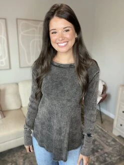 Zenana Washed Baby Waffle Long Sleeve Top | S - L -Bee Cool Store t7oLa1kO8fUZSpnwlNKz9FGz0QrQGSX2Byi0dKjp