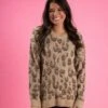 Leopard Print Round Neck Textured Sweater | S-L -Bee Cool Store tNaHxYeFxGFDOV95z0eG6OlUmGWbYtUtL77wow0o