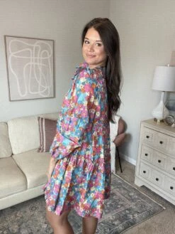 Floral Tiered Ruffle Long Sleeve Mini Dress | S - 3XL -Bee Cool Store tfXvXrXsVPzTN4MRqT3bCb60LXGNvelrzZWnnn5i