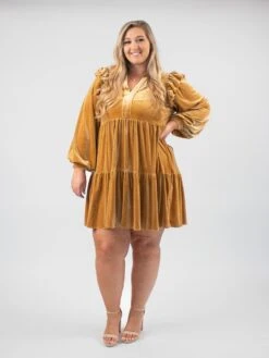 Velvet Ruffled Cap Shoulders Long Sleeve Dress | S - L -Bee Cool Store vrWLV4Lo8Ac70Up75NdpZFmZPQl7D7DfH6m8Lhgh