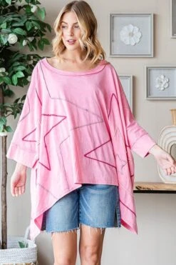 Oli & Hali Short Sleeve Star Knit Top | S-XL -Bee Cool Store xSkLkrtVmalQ1YM940etfrpx1msjMS5ghUbBPTgh