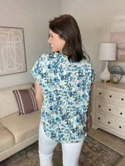 Flower Print V-Neck Cap Sleeve Top | S - L -Bee Cool Store zneI1Hi1h3U0MhZpiL9PmkkBC63EO6nrQFKFjybM